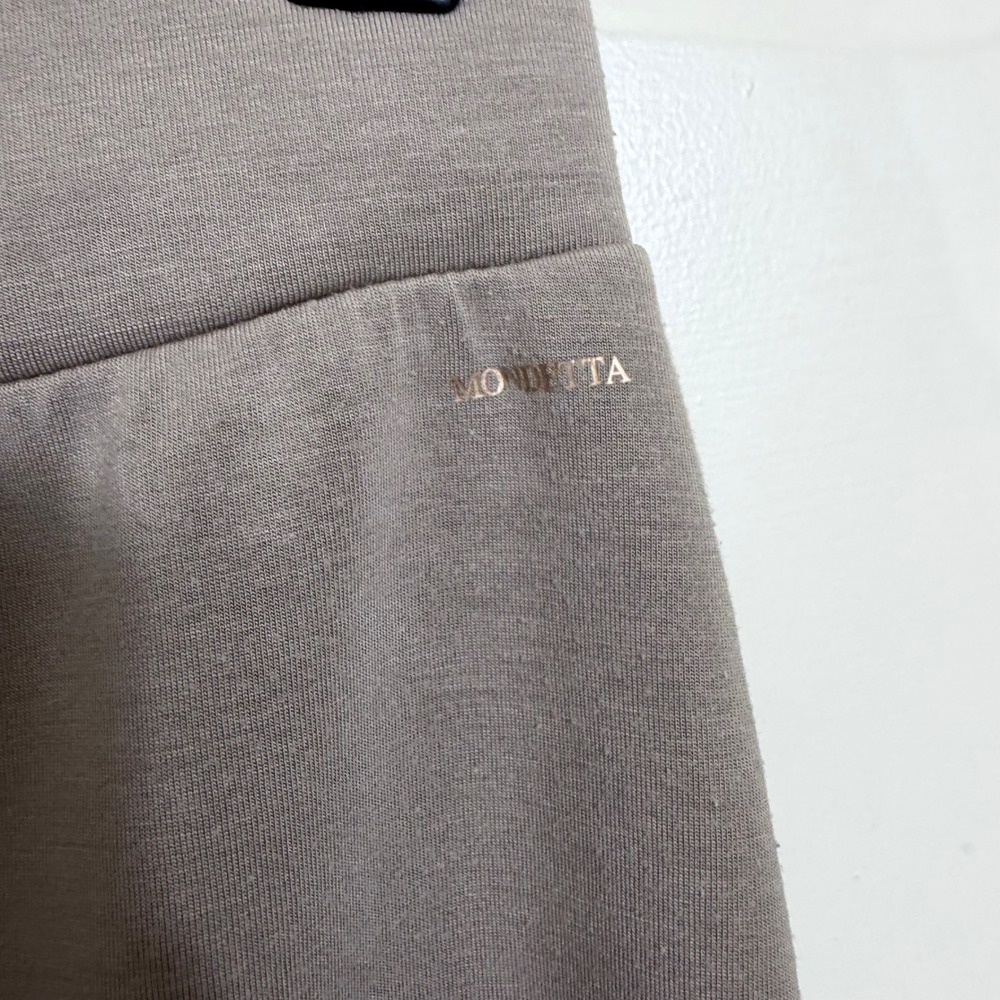 Mondetta Womens Wide Leg Lounge Pants Taupe Brown High Rise Pockets Small - Picture 5 of 6